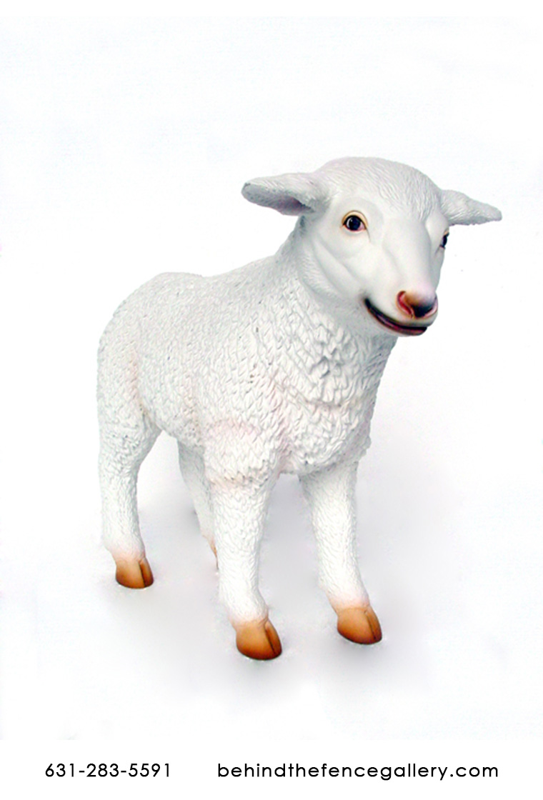 Baby Lamb Statue - Click Image to Close