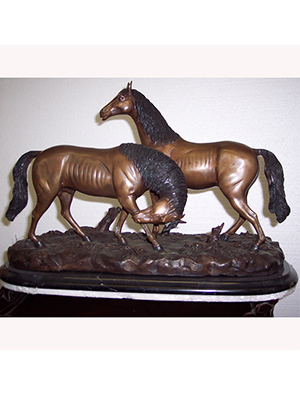 Bronze Two Horses - Click Image to Close