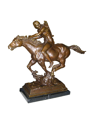 Bronze Indian on Horse - Click Image to Close