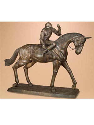 Bronze Jockey on Horse