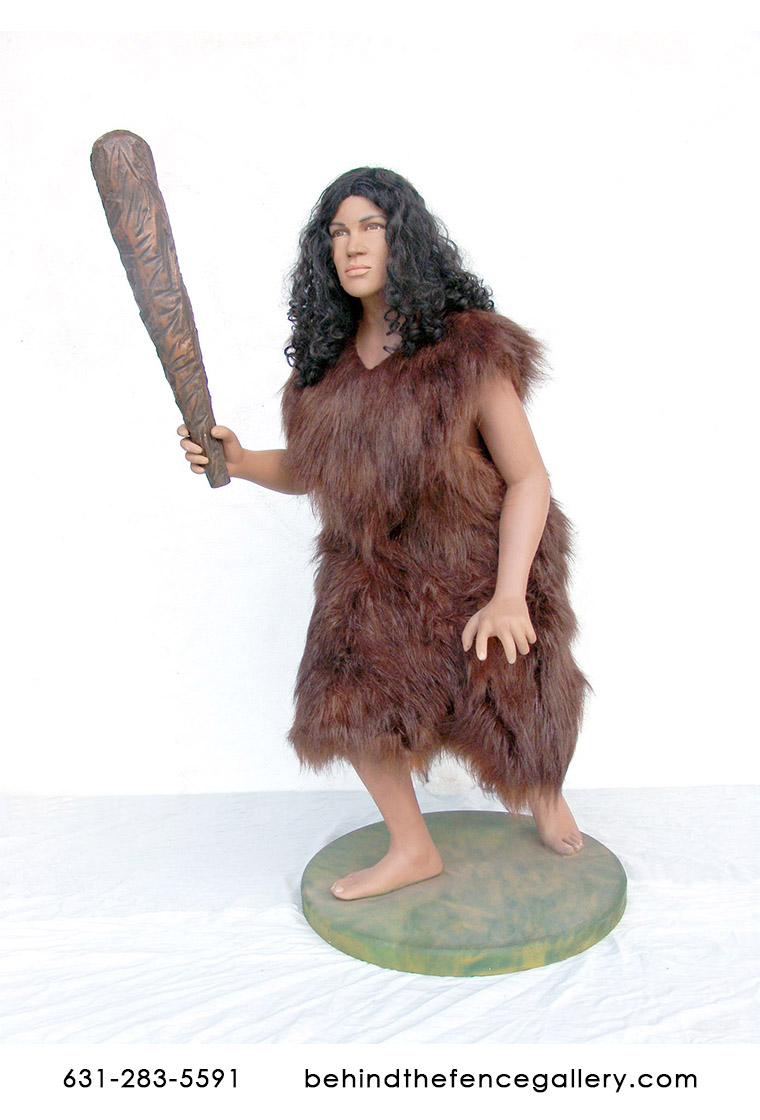 Prehistoric Cave Woman Statue - Click Image to Close