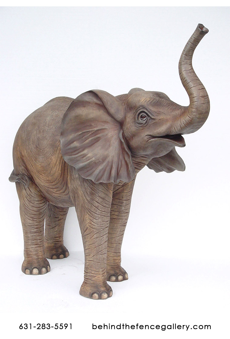 Elephant Standing Statue - Click Image to Close