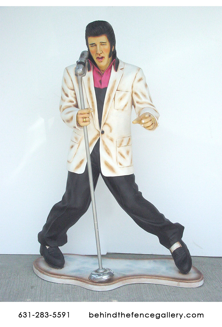 Elvis Presley at Microphone Statue - Click Image to Close
