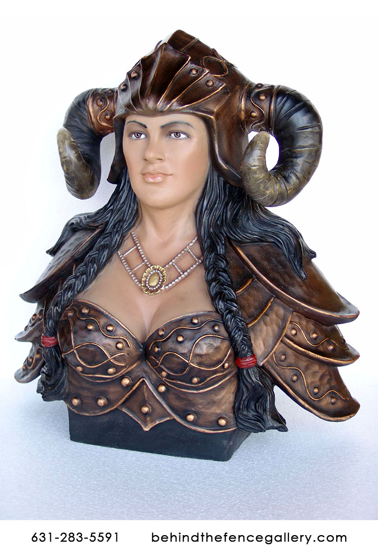 Female Viking Head Bust - Click Image to Close