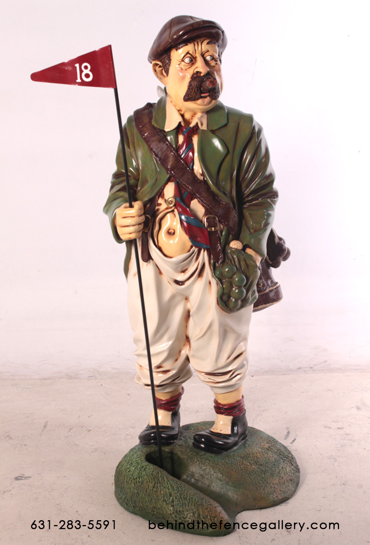 Golf Caddy Statue - 3ft - Click Image to Close