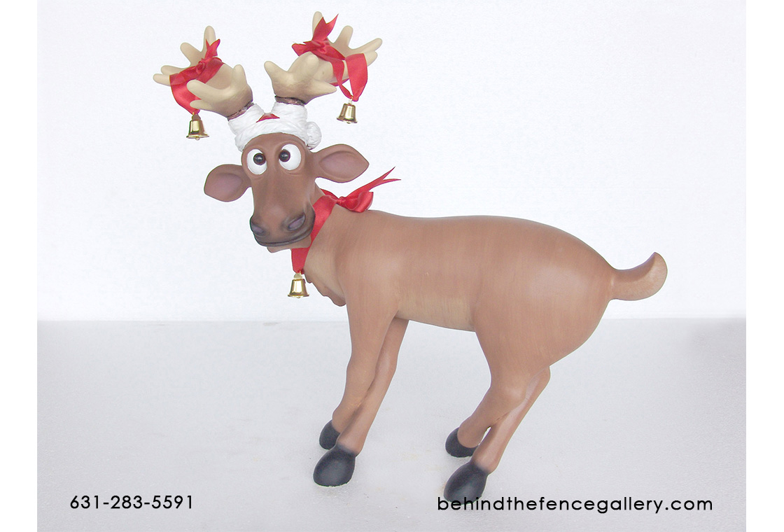Funny Reindeer Statue (Mini) - Click Image to Close