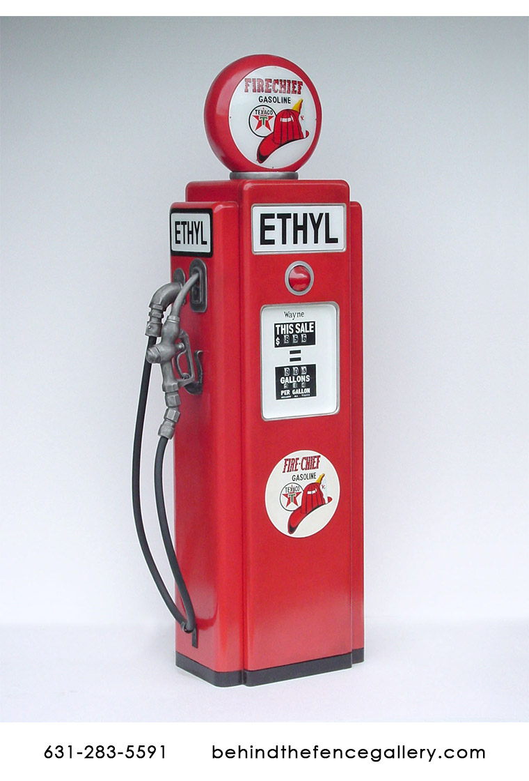 Gas Pump Cabinet - Red - Click Image to Close