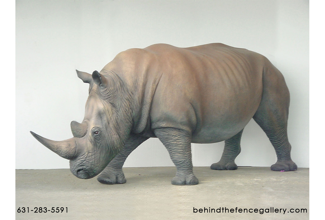 Large Rhino Statue - Click Image to Close