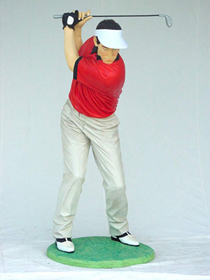 Golfer Statue 6ft - Click Image to Close