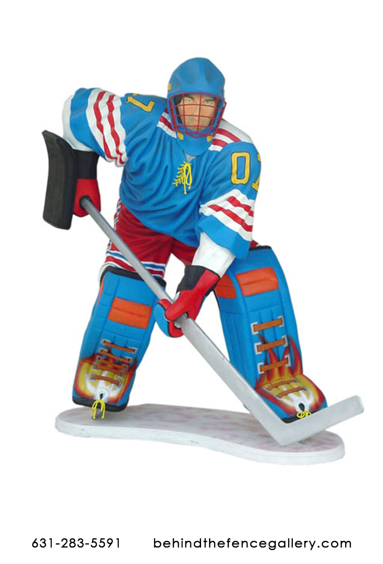Ice Hockey Player Statue - Click Image to Close