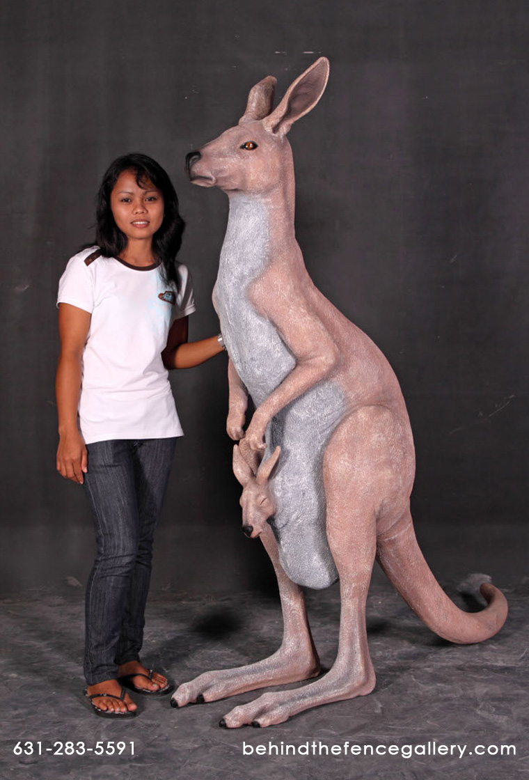 Kangaroo with Baby Joey Statue
