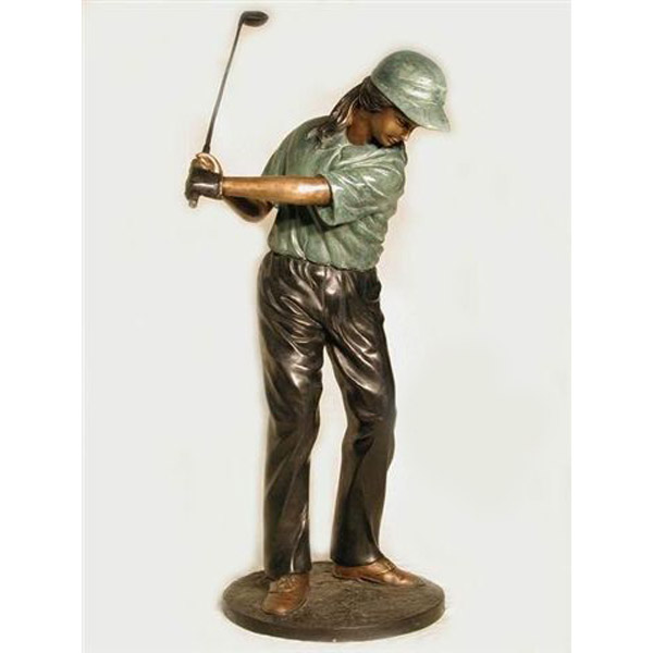 Bronze Lady Golfer - Click Image to Close