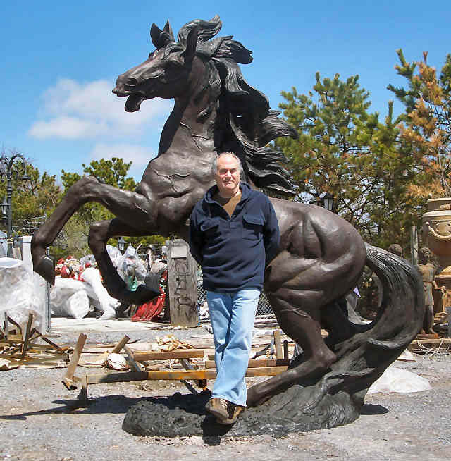 Bronze Monumental rearing Horse - Click Image to Close