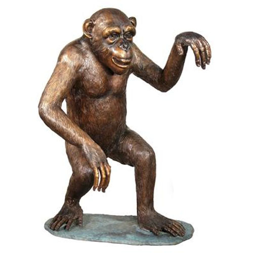 Bronze Walking Monkey - Click Image to Close