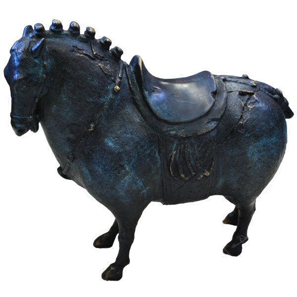 Bronze Horse with Saddle - Click Image to Close