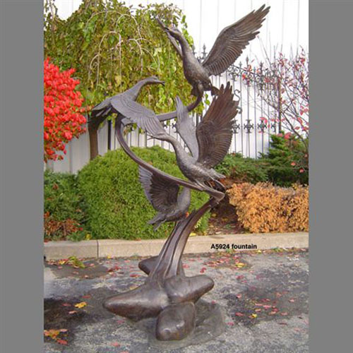 Bronze Flying Ducks Fountain - Click Image to Close