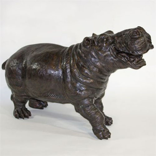 Bronze Hippo Fountain - Click Image to Close