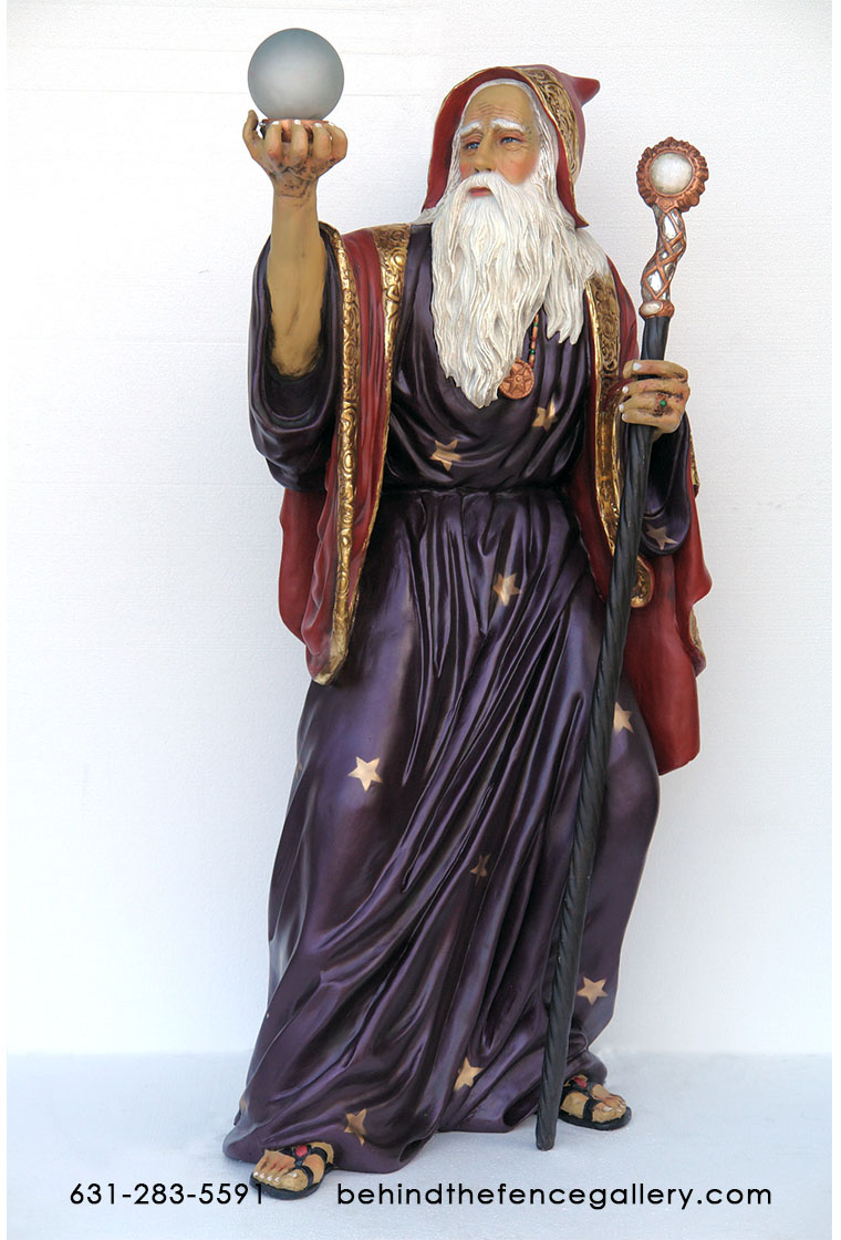 Merlin The Magician Statue -6ft. - Click Image to Close