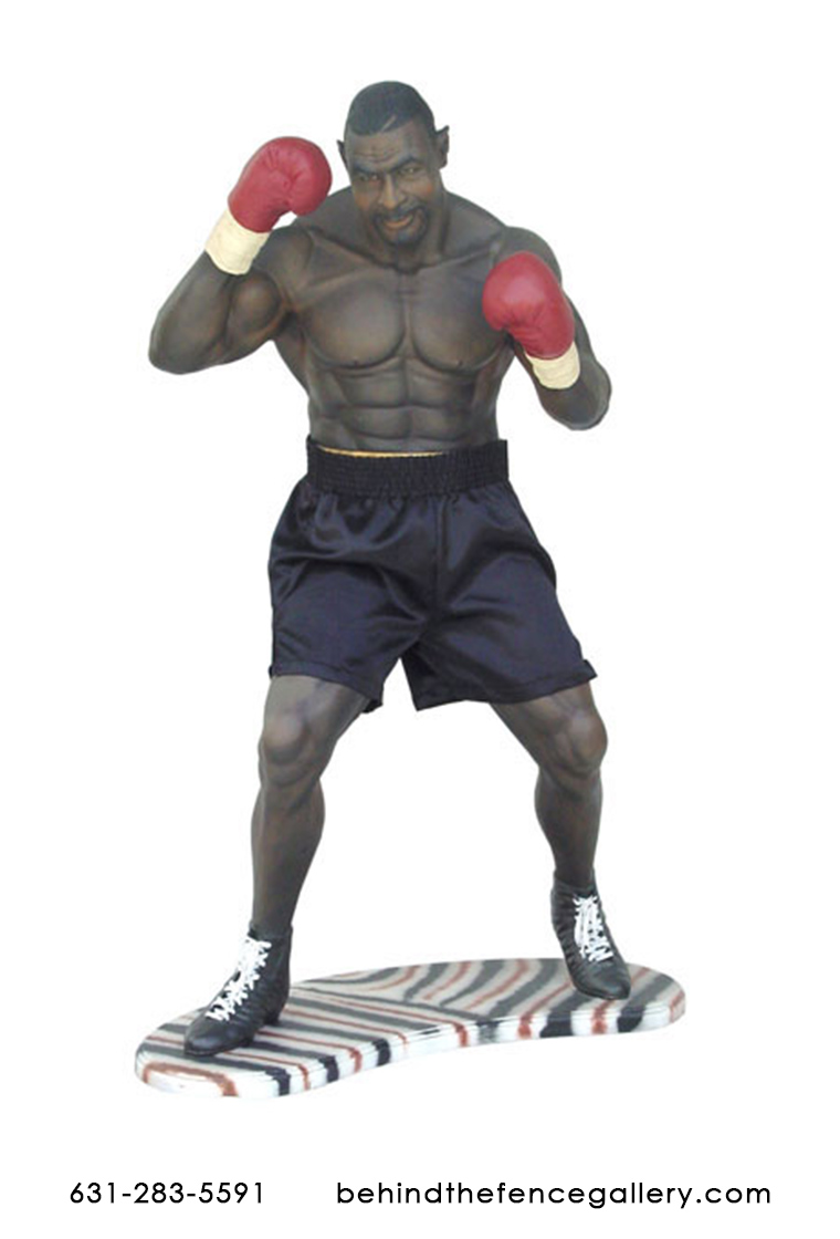Life Size Male Boxer Statue - Click Image to Close