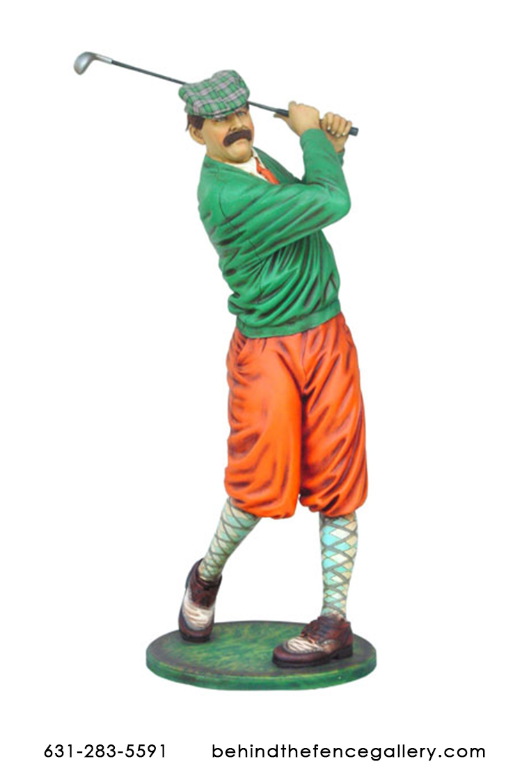 Golfer Statue - Click Image to Close