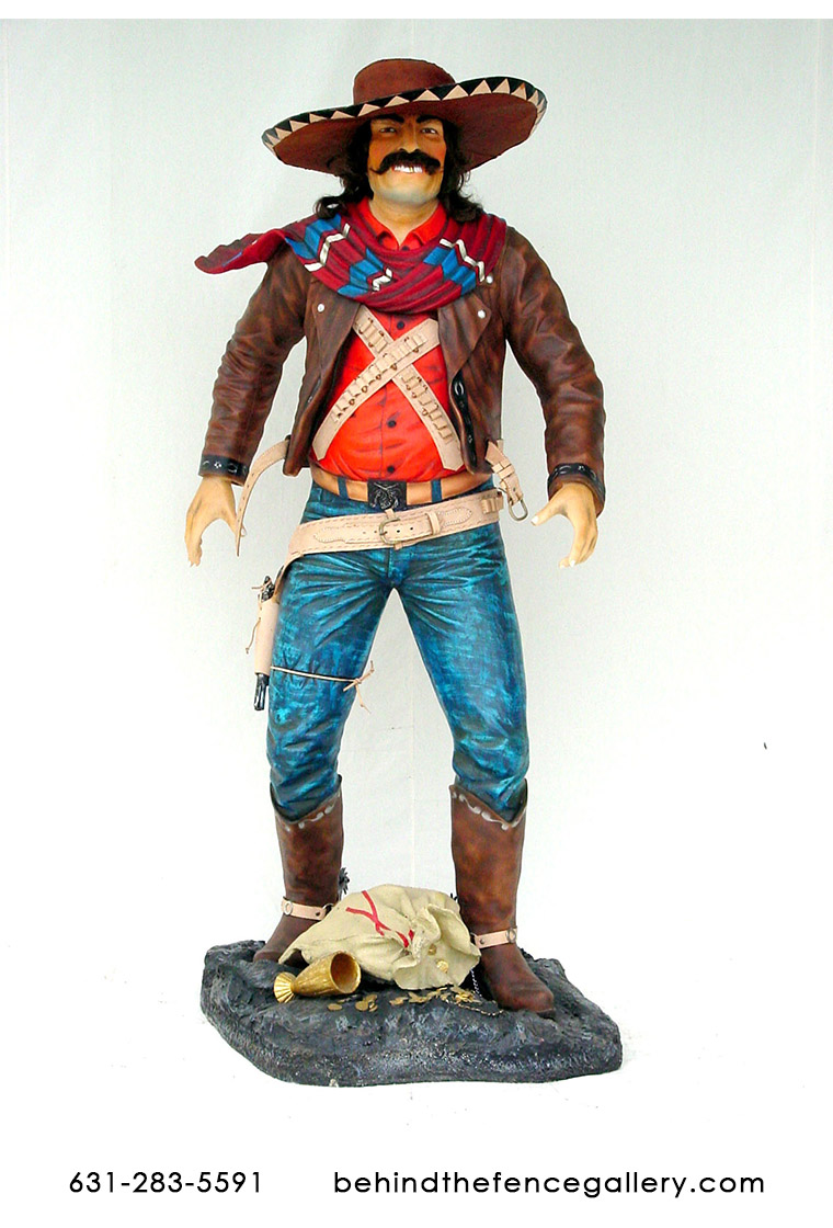 Mexican Cowboy Statue - 6ft - Click Image to Close