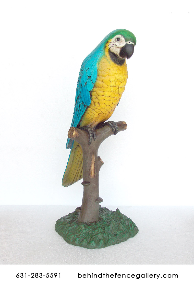 Parrot on Tree Statue - Click Image to Close