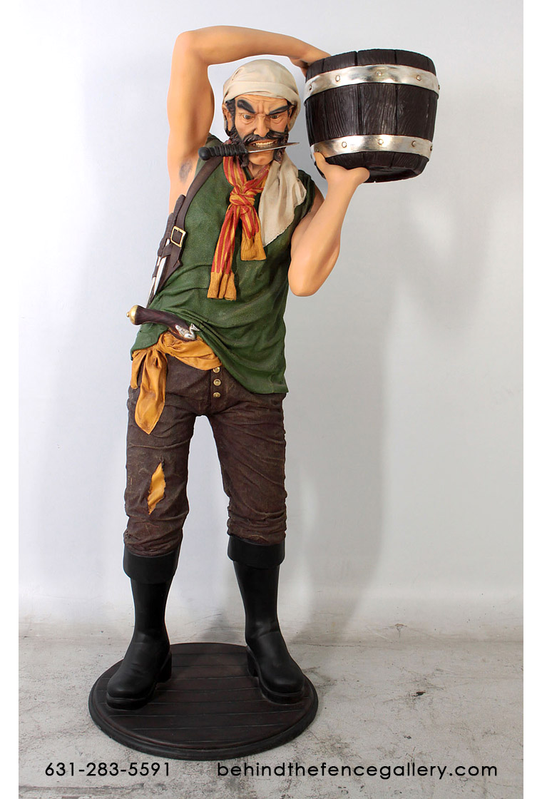 Pirate with Bucket Statue