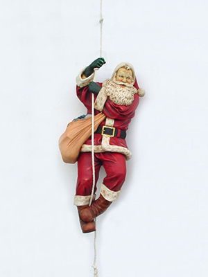 Life-Size Santa on a Rope - Click Image to Close