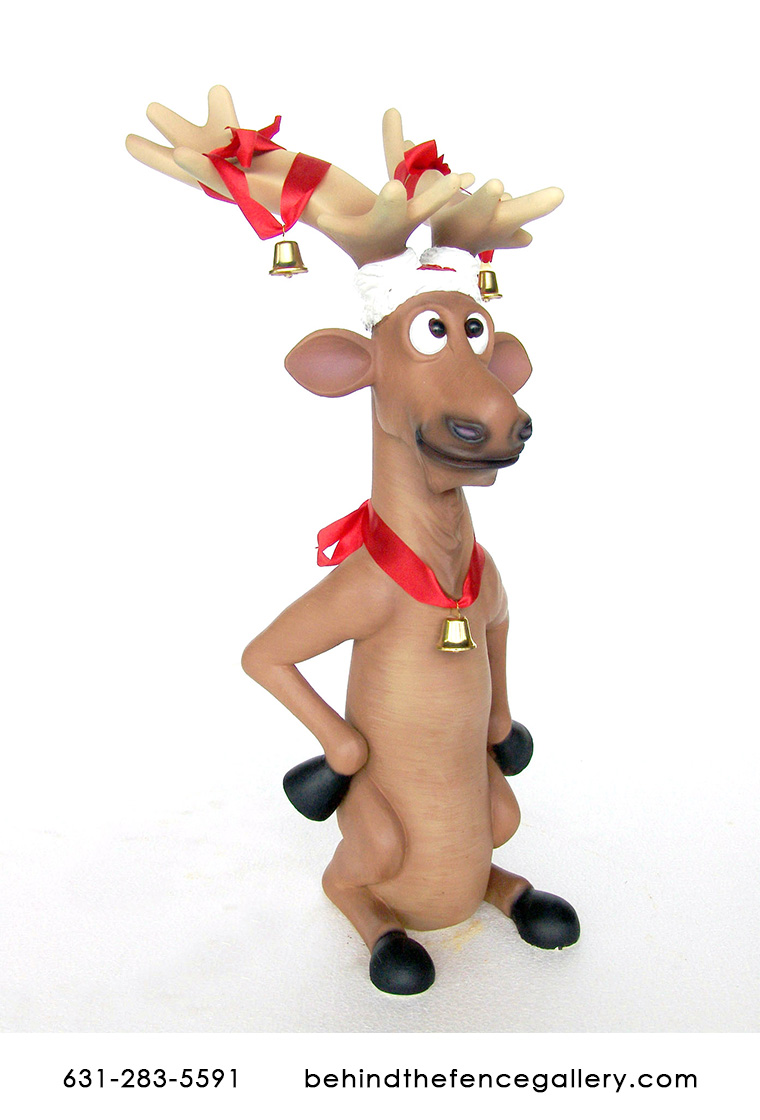 Funny Reindeer Statue (Mini)
