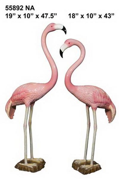 Bronze Flamingo Statue (pair)