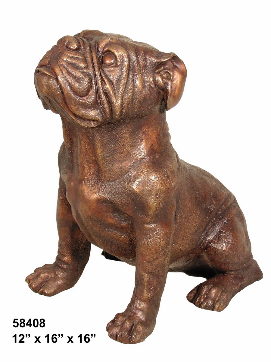 Bronze Sitting Bulldog