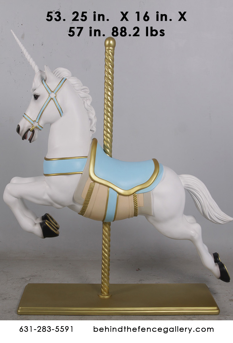 Unicorn Carousel Replica Statue