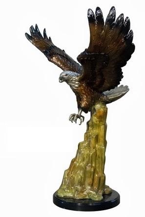 Bronze Eagle On Rock