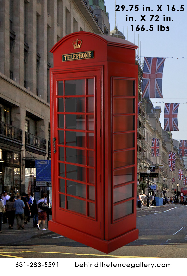 Red London Phone Booth Replica