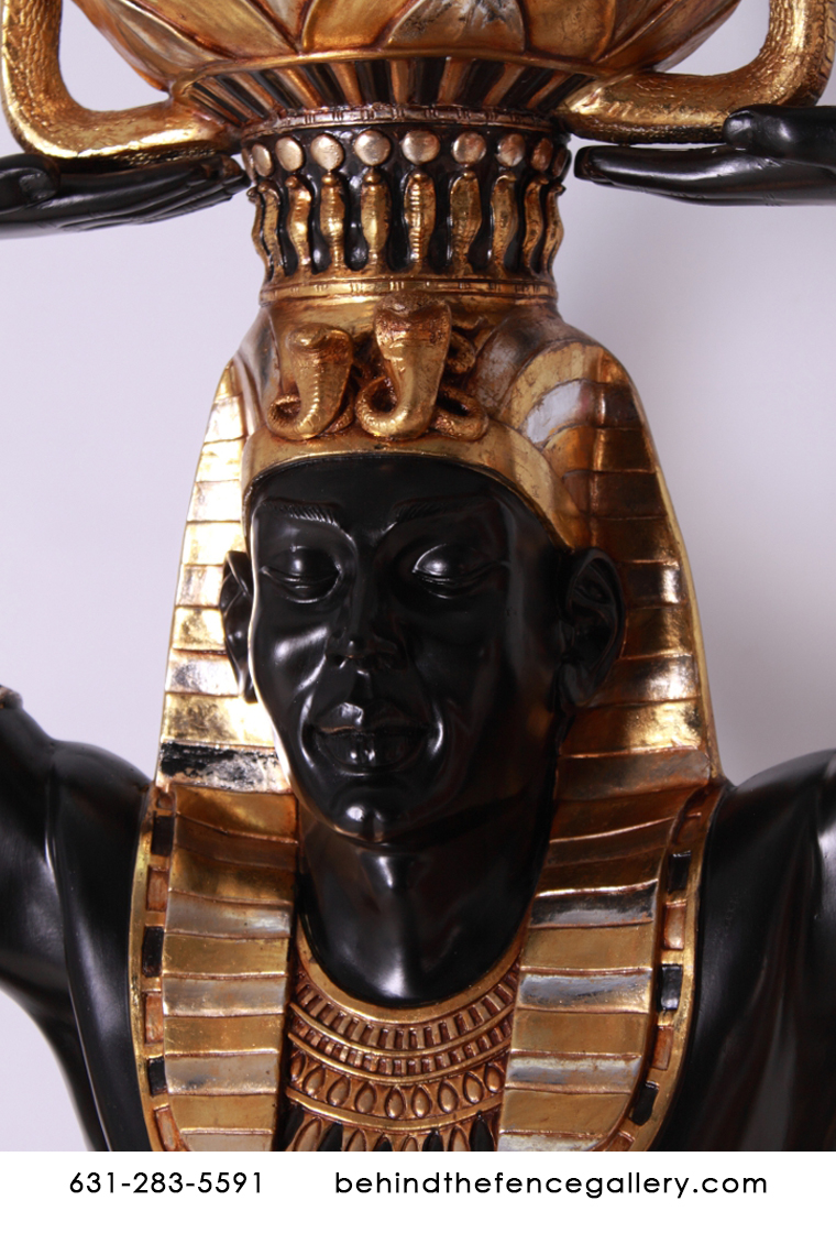 Egyptian Male Plant Pot Holder Life Size Statue