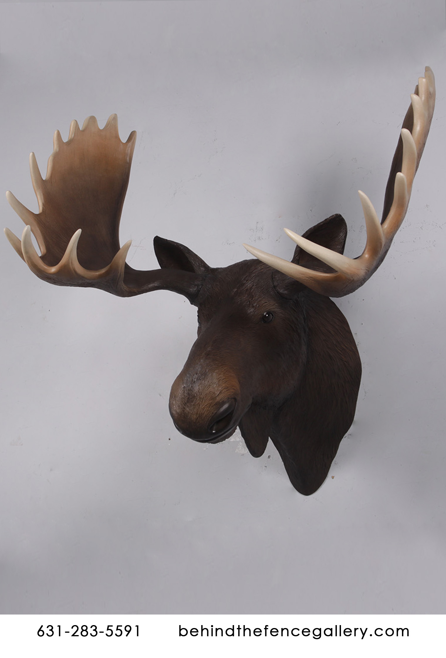 Moose Head Wall Mount Faux Trophy Statue