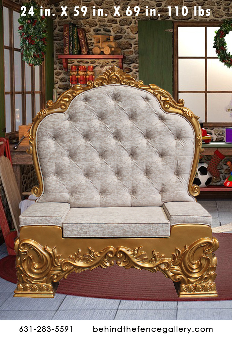 Santa Throne in White and Gold