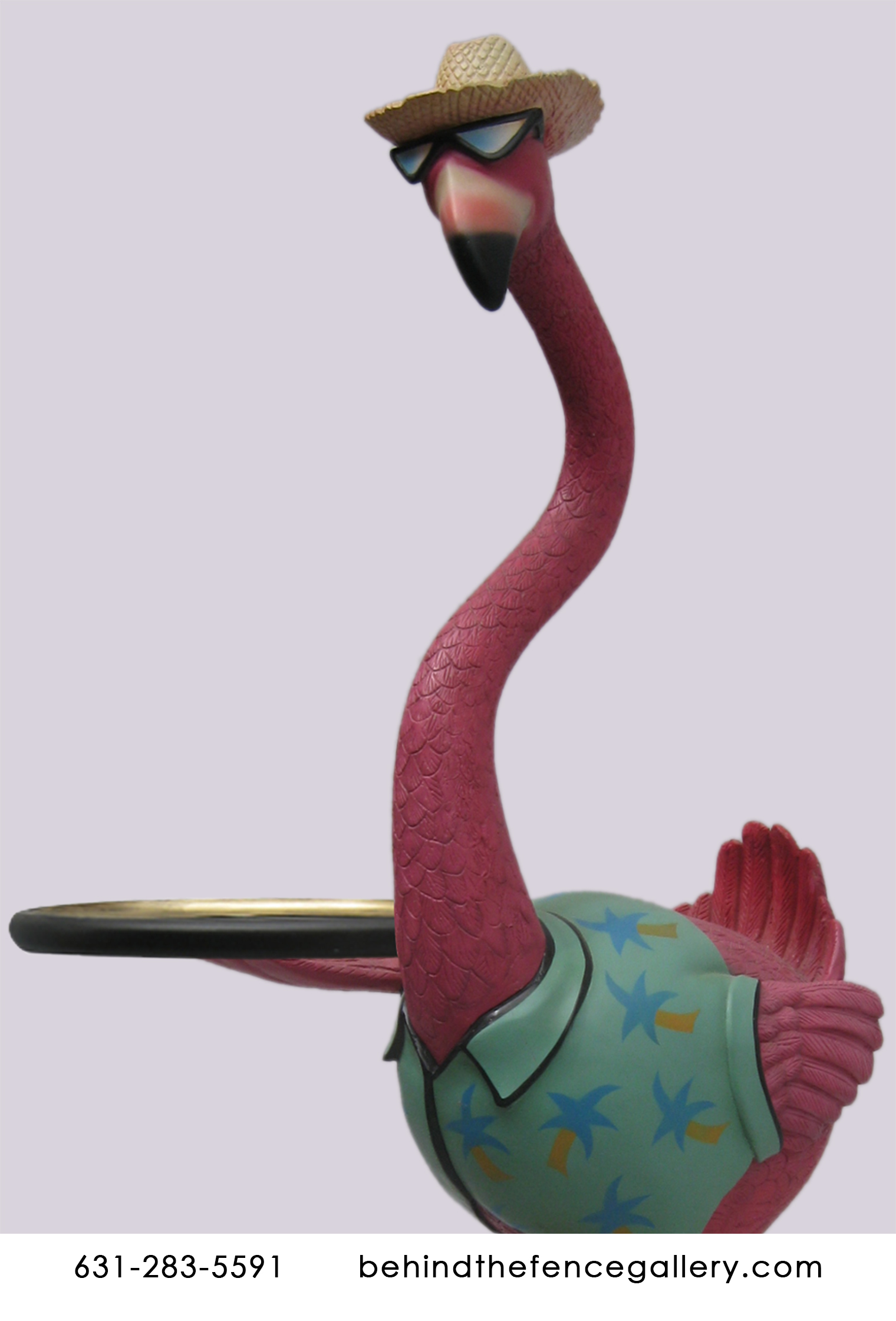 Tropical Flamingo Server Statue