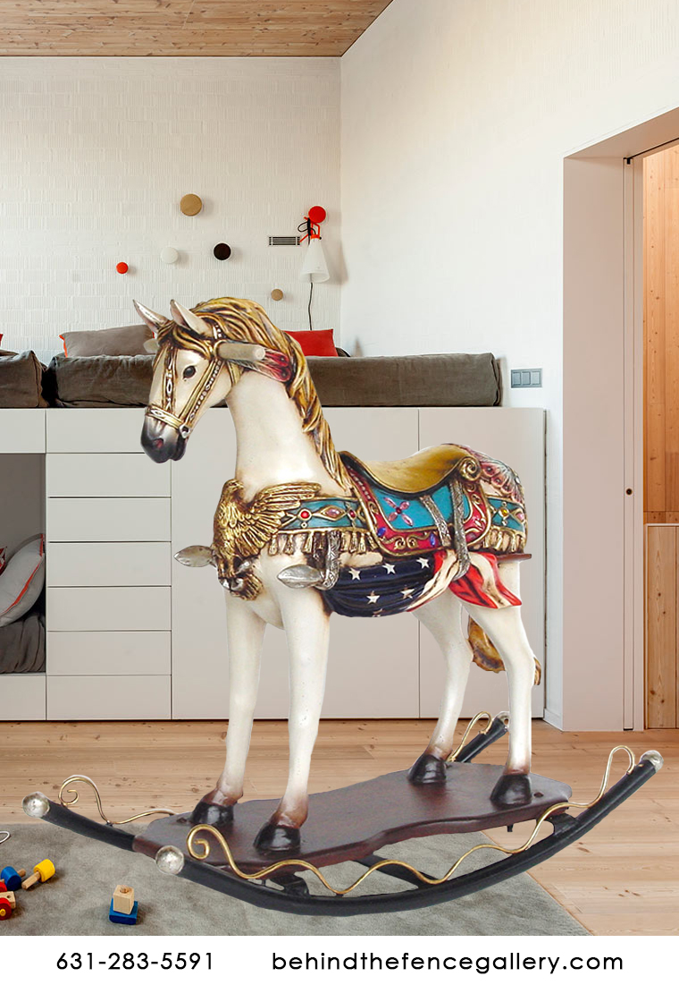 All American Rocking Horse Statue