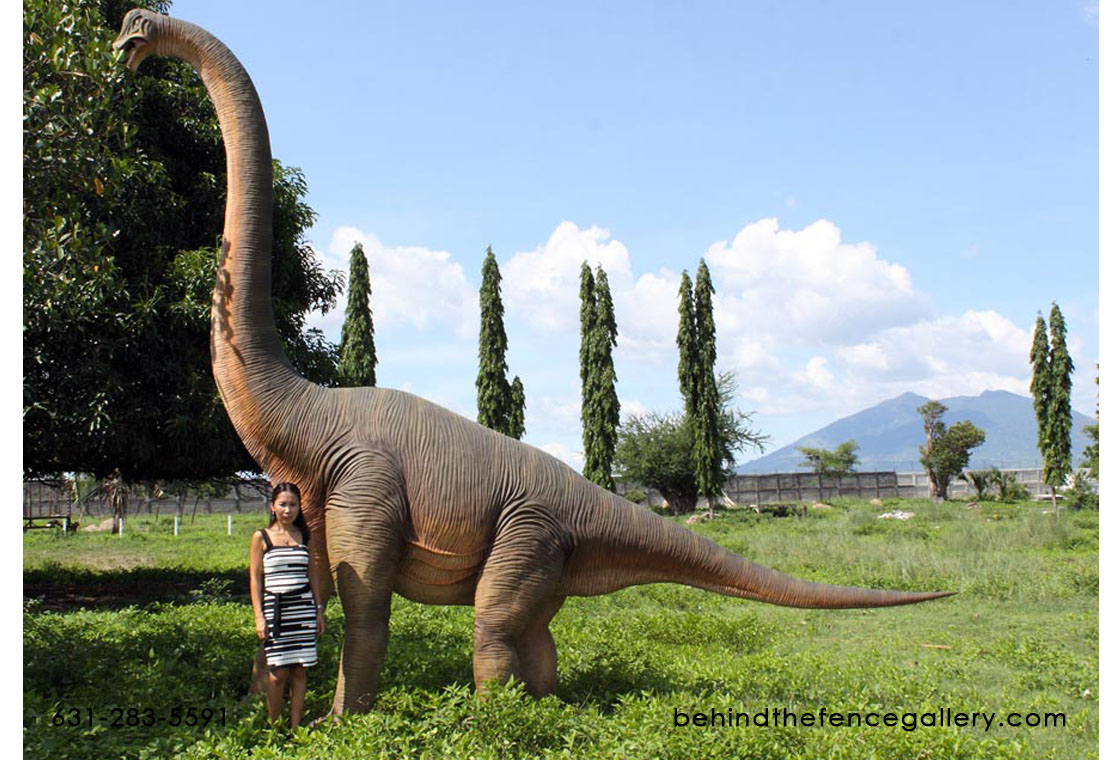Brachiosaurus 15.5 Ft. Dinosaur Park Life Size Fiberglass Statue