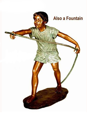 Bronze Boy with a Hose Fountain