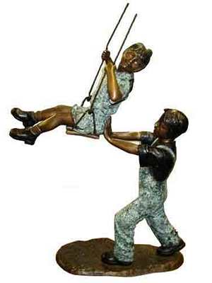 Bronze Children on the Swing