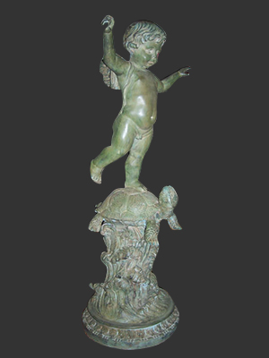 Bronze Cupid on Turtle