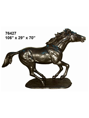 Bronze Galloping Horse 70\"