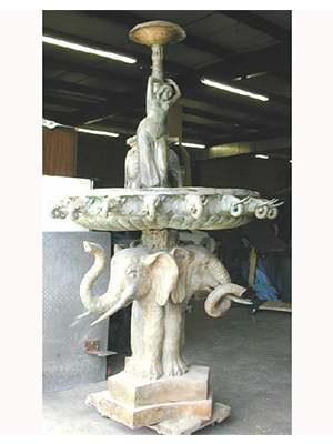 Bronze Elephant Tier Fountain
