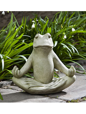 Frog Zen Large Statue Cast Stone Garden Sculpture