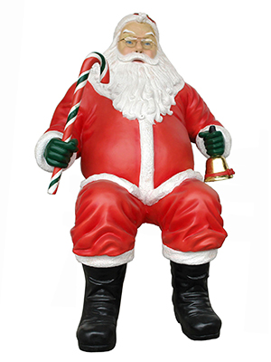 Santa Claus with Candy Cane Sitting