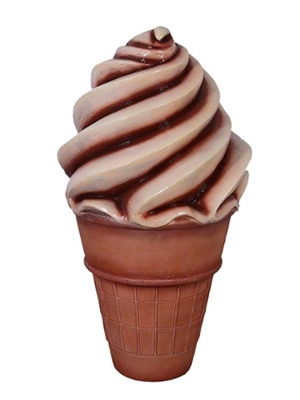 Chocolate Soft Serve Twist Ice Cream Cone
