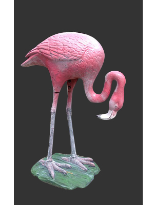 Cast Iron Flamingo Head Down