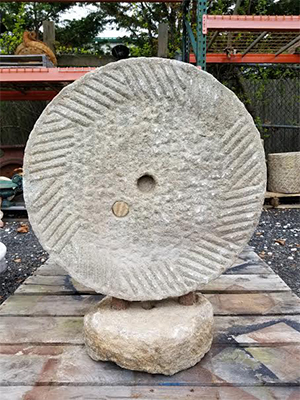 Garden Stone Disc on Base